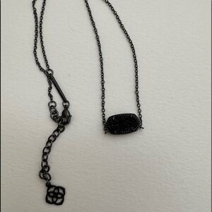 Kendra Scott Elisa Necklace in Black Drusy